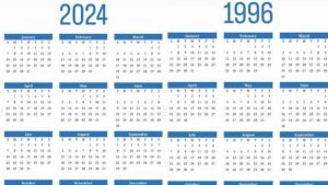 kalender 1996 Inilah Alasan Matematika, Kalender 1996 Sama Dengan 2024
