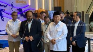 Datangi Nasdem, Prabowo Ajak Surya Paloh Gabung 