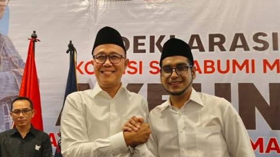 Ayep Zaki-Bobby Maulana Usung Tagline 'AYEUNA WAKTUNA' untuk Kota Sukabumi