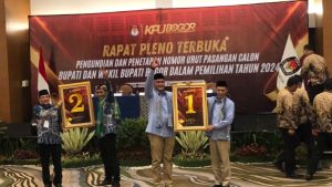 Rudy-Jaro Nomor Urut 1, Bayu-Musa Nomor 2 di Pilkada Kabupaten Bogor 2024